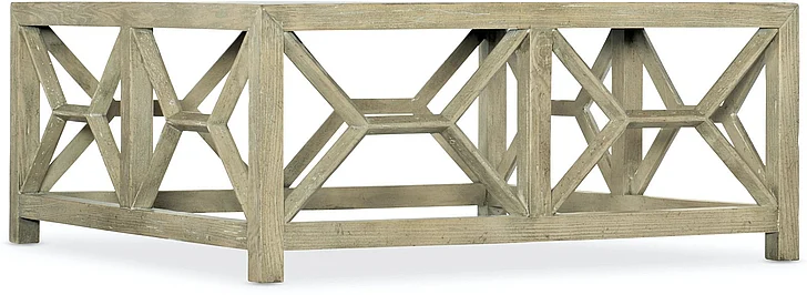 Hooker Furniture Surfrider Square Cocktail Table in Light Wood 6015-80111-80