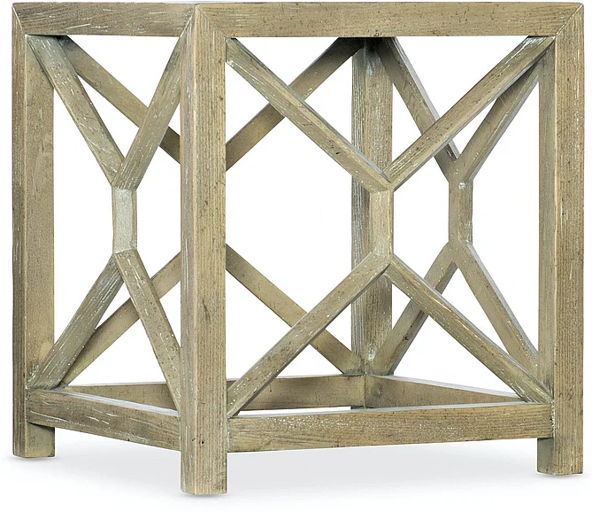 Hooker Furniture Surfrider Square End Table in Light Wood 6015-80113-80