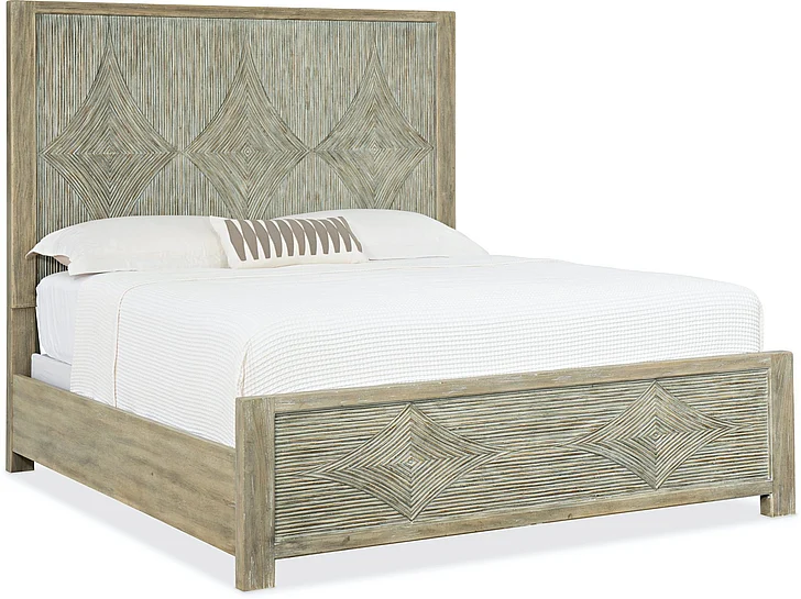 Hooker Furniture Surfrider Queen Panel Bed in Light Wood 6015-90350-80