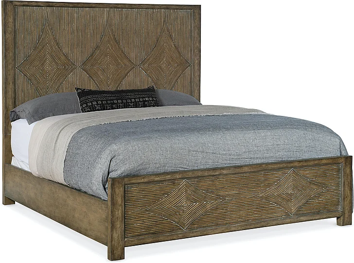 Hooker Furniture Sundance King Panel Bed in Dark Wood 6015-90350-89