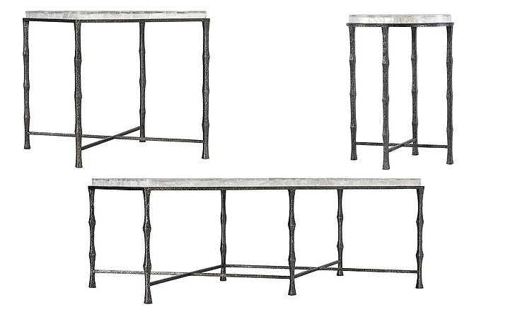 Hooker Furniture Surfrider 2pc Occasional Set in Whites/Creams/Beiges