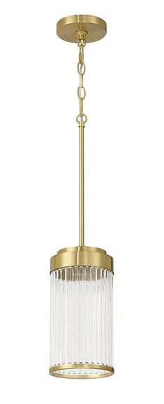 Craftmade Whittley 1 Light Pendant in Satin Brass 60192-SB