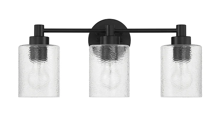 Craftmade Lyndsey 3 Light Vanity in Flat Black 60203-FB