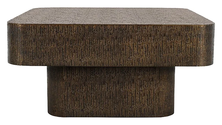Moti Furniture Landon 36" Cocktail Table in Stamped Brass 60203003