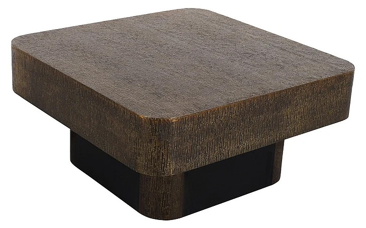 Moti Furniture Landon 36" Cocktail Table in Stamped Brass 60203003S