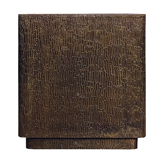 Moti Furniture Landon End Table in Stamped Brass 60204001