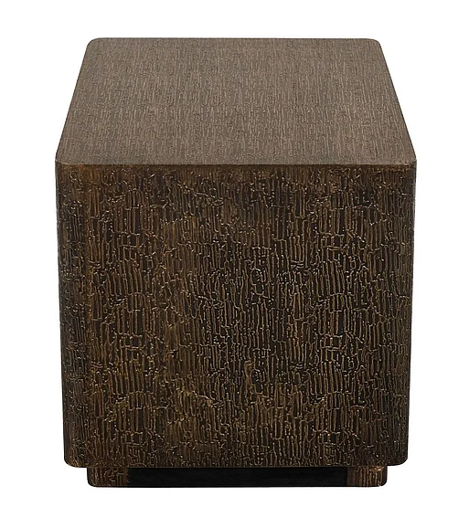 Moti Furniture Landon End Table in Stamped Brass 60204001S