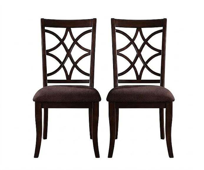 Acme Keenan Dining Side Chairs (Set of 2) in Dark Walnut 60257
