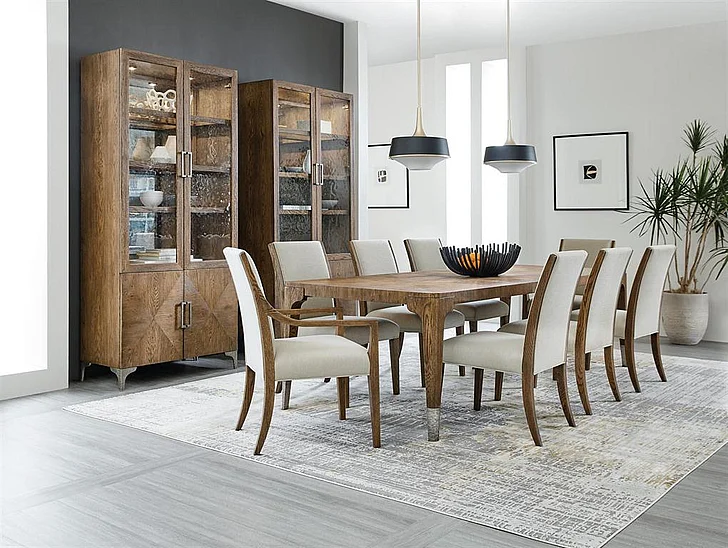 Hooker Furniture Chapman 9-Piece Rectangular Dining Room Set in Warm Brown