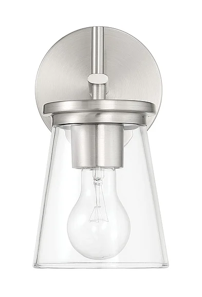 Craftmade Connell 1 Light Wall Sconce in Brushed Polished Nickel 60401-BNK