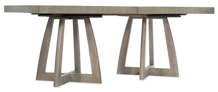 Hooker Furniture Affinity 78" Rectangle Pedestal Dining Table in Gray 6050-75206-GRY