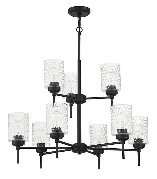 Craftmade Claire 9 Light Chandelier in Flat Black 60529-FB