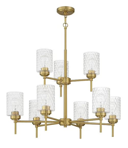 Craftmade Claire 9 Light Chandelier in Satin Brass 60529-SB
