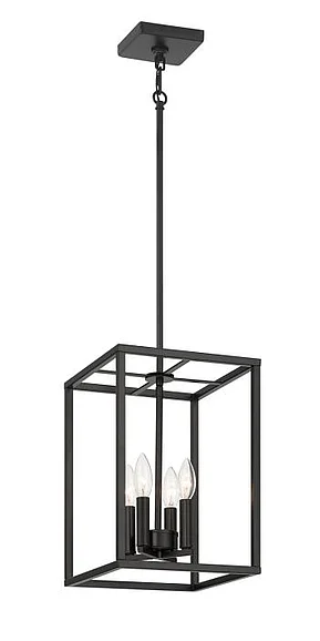 Craftmade Signature Foyer 4 Light 14" H Foyer in Flat Black 60634-FB