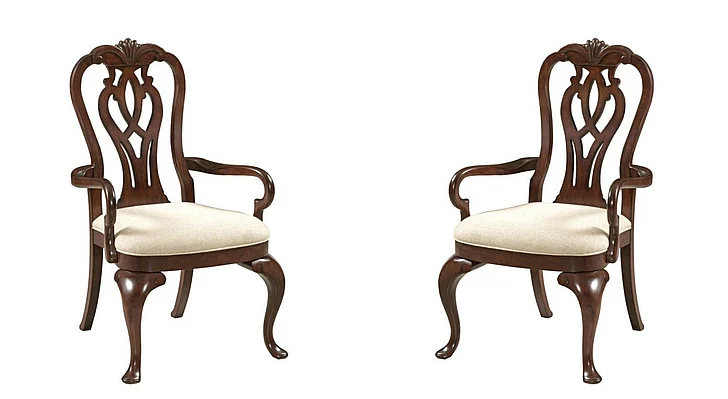 Kincaid Hadleigh Queen Anne Arm Chair (Set of 2) 607-637