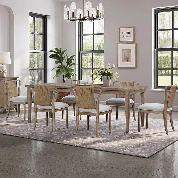 Liberty Furniture Sheridan Pointe 7-Piece Dining Table Set in Vintage Natural