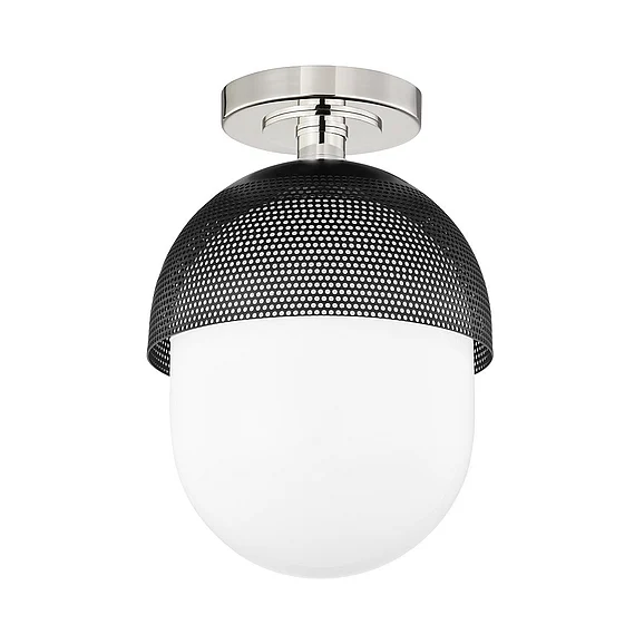 Hudson Valley Lighting Nyack Semi Flush 6110-PN/BK