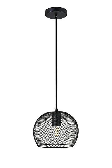 Elegant Keller 1 Light Black Pendant LD2248BK
