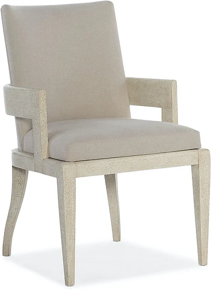 Hooker Furniture Cascade Upholstered Arm Chair (Set of 2) in Light Wood 6120-75400-80