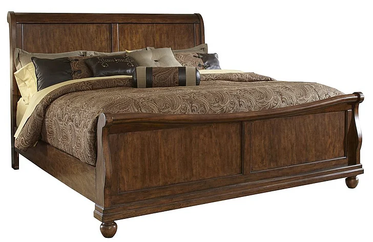 Liberty Furniture Rustic Traditions Queen Sleigh Bed in Rustic Cherry 589-BR-QSL