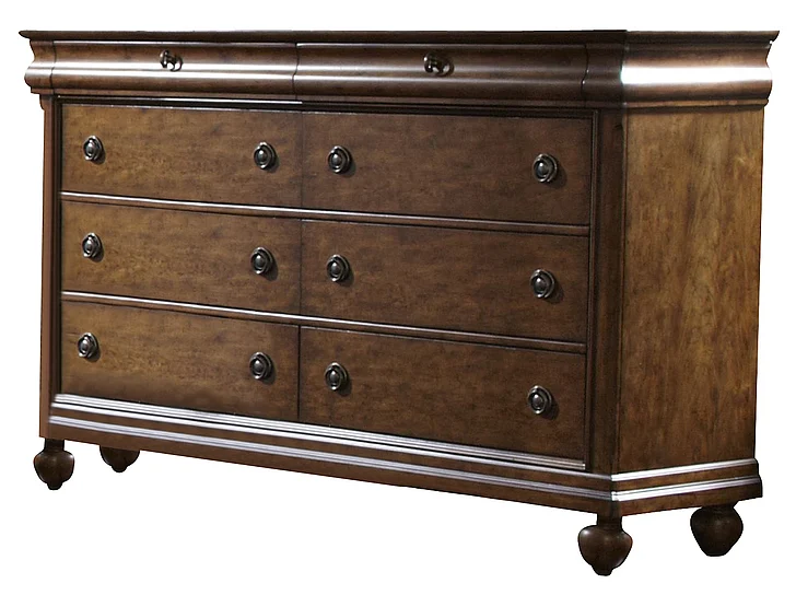 Liberty Furniture Rustic Traditions 8 Drawer Dresser in Rustic Cherry 589-BR31