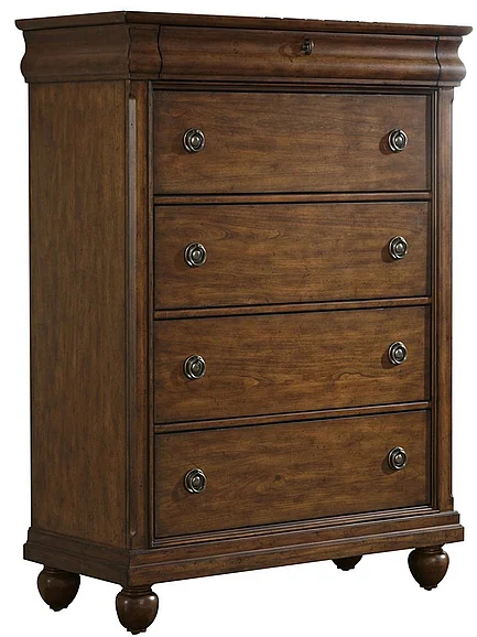 Liberty Furniture Rustic Traditions 5 Drawer Chest in Rustic Cherry 589-BR41
