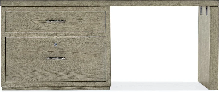 Hooker Furniture Linville Falls 72" Desk with Lateral File in Smoke Gray 6150-10908-85