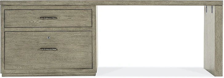 Hooker Furniture Linville Falls 84" Desk with Lateral File in Smoke Gray 6150-10917-85
