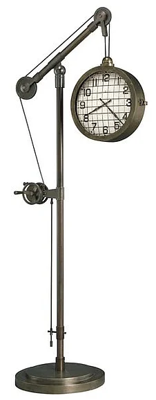Howard Miller Pulley Time Floor Clock in Aged Bronze 615092