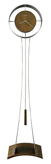 Howard Miller Kira Floor Clock in Aged Silver/Natural Walnut 615108