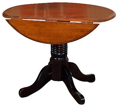British Isles 42" Dropleaf Dining Table in Oak/Black BRIOB6100