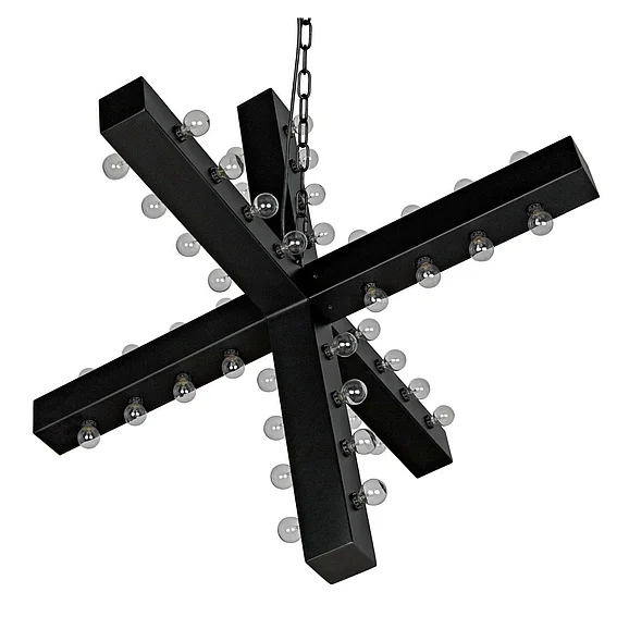 Noir Furniture Cruzar Light in Black Steel LAMP456MTB