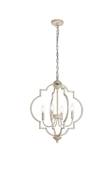 Elegant Sandara 4 Lights Pendant in Weathered Dove LD7065D20WD CLOSEOUT