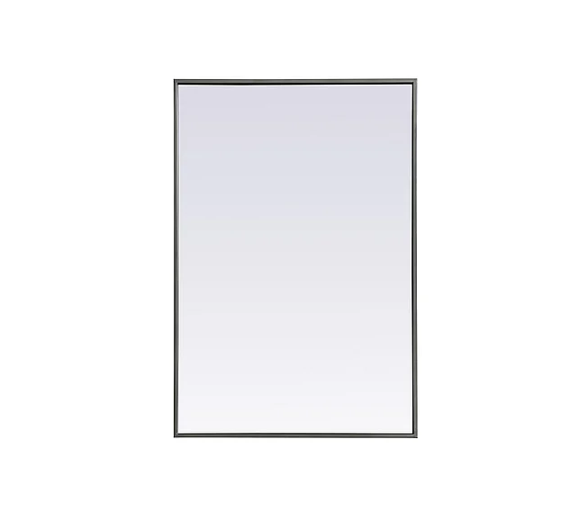 Elegant Metal Frame Rectangle Mirror 24X36 In. in Silver MR42436S