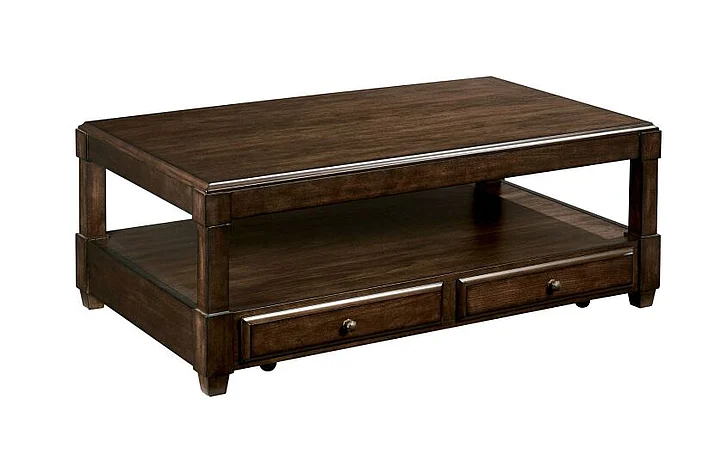 Hammary Halsey Rectangular Lift Top Coffee Table in Brown 620-910