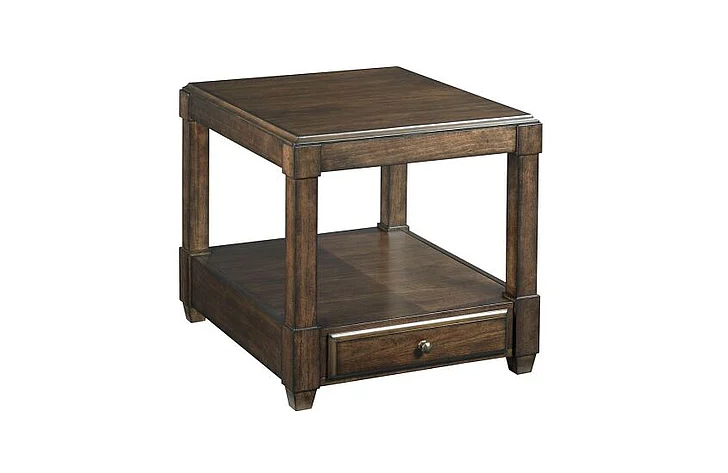 Hammary Halsey Rectangular Drawer End Table in Brown 620-915