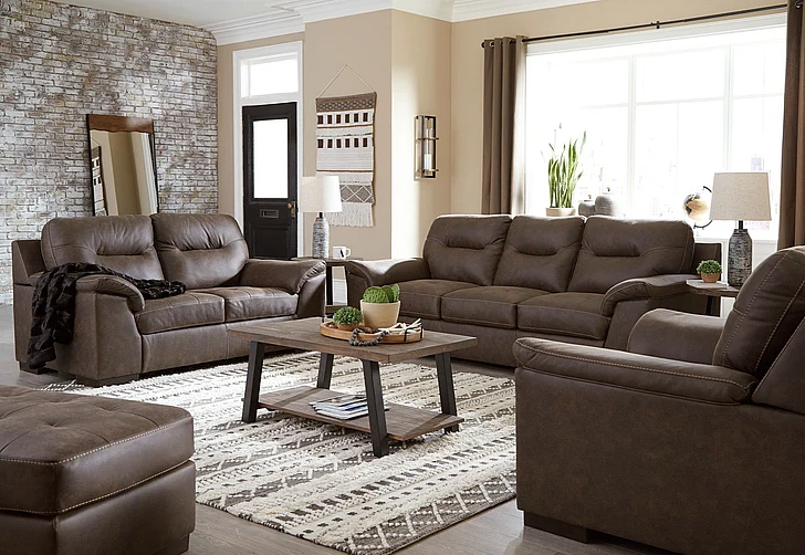 Maderla 2-Piece Living Room Set in Walnut