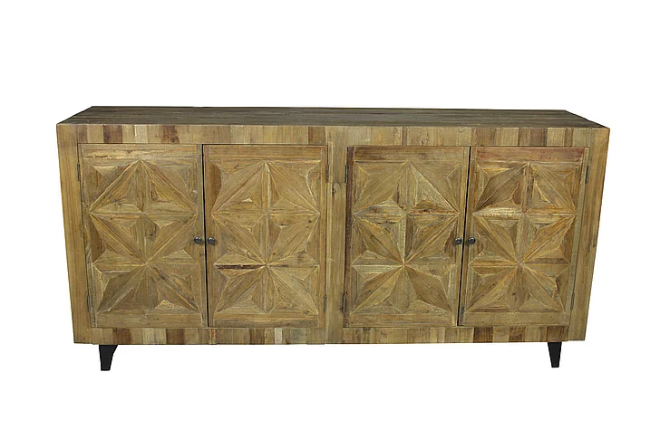 Moti Furniture Manhattan Beach 4-Door Benedict Sideboard in Natural