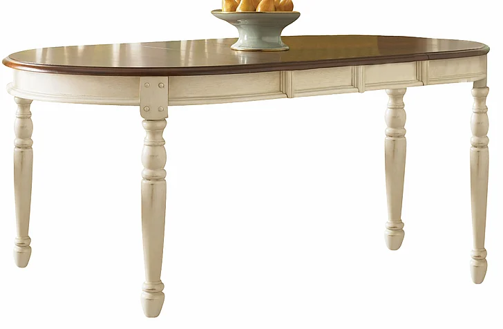 British Isles Oval Leg Dining Table in Merlot/Buttermilk BRIMB6310
