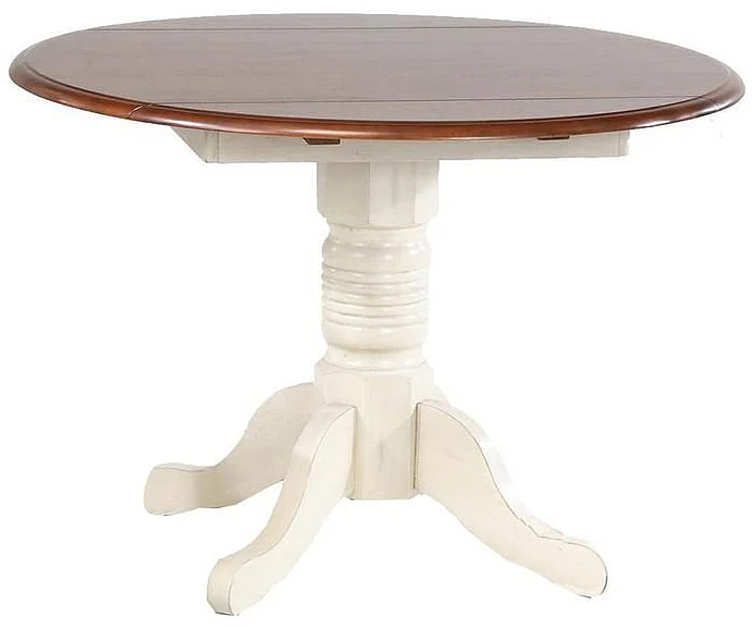 British Isles 42" Dropleaf Dining Table in Merlot/Buttermilk BRIMB6100