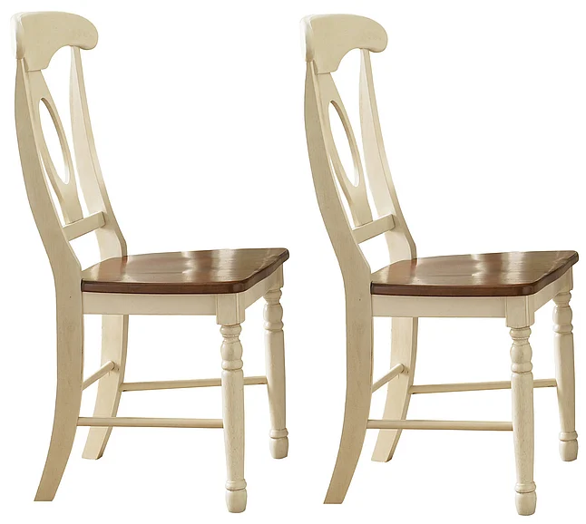 British Isles Napoleon Side Chair in Merlot/Buttermilk (Set of 2) BRIMB285K