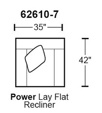 Catnapper McPherson Power Lay Flat Recliner in Buff 62610-7