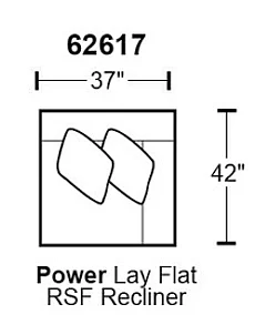 Catnapper McPherson Power Lay Flat RSF Recliner in Buff 62617