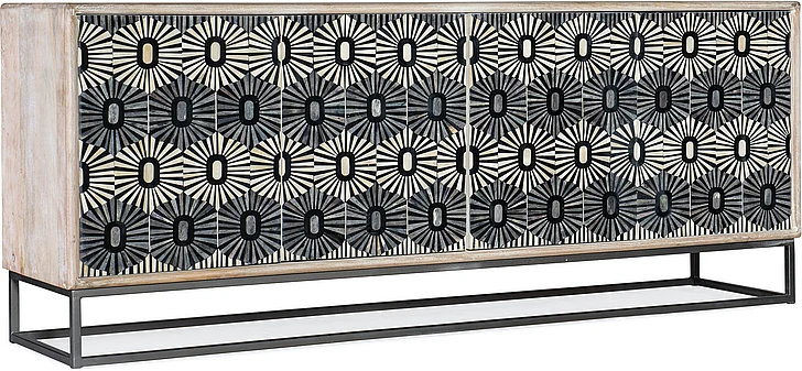 Hooker Furniture Melange Whitmore Four Door Credenza in Light Wood 628-85111-02