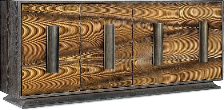Hooker Furniture Melange Swaley Four Door Credenza in Dark Wood 628-85633-15