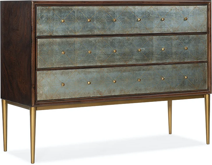 Hooker Furniture Melange Estrella Three Drawer Chest in Dark Wood 628-85635-647