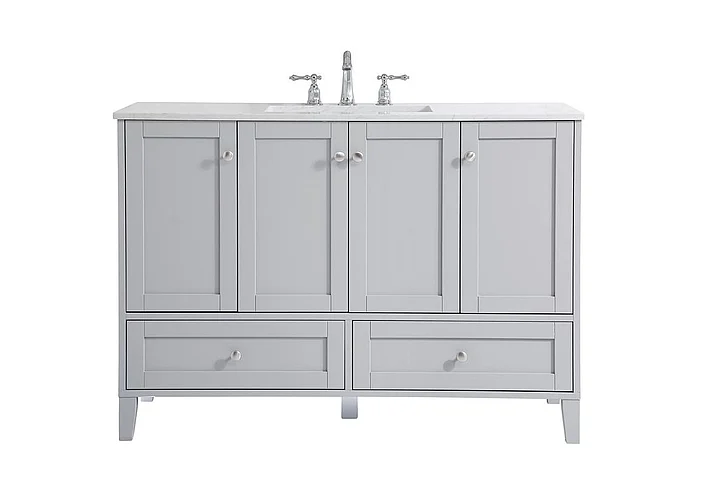 Elegant 48 In. Single Bathroom Vanity in Grey VF18048GR