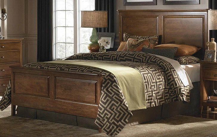 Kincaid Cherry Park Solid Wood Queen Panel Bed 63-135P