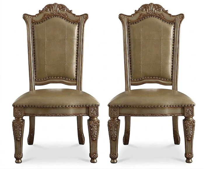 Acme Vendome Side Chair (Set of 2) in Gold Patina 63003