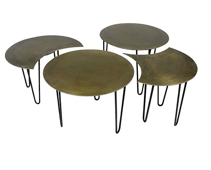 Moti Furniture Inverness Hudson Cocktail Tables (Set of 4) in Iron